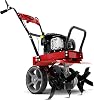 Earthquake Badger Front Tine Tiller, Powerful 160cc 4-Cycle Viper Engine, Two-Position Wheel Assembly, Adjustable Tilling Width Up to 21 Inches, Model: 41080, Red/Black