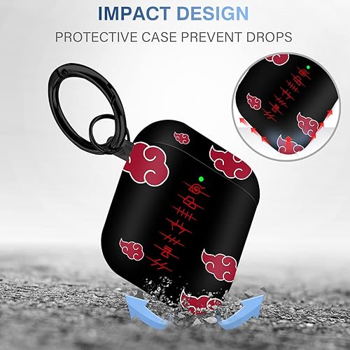 Miniatura 3 de Maxjoy Funda para Airpods, diseño de dibujos animados de anime para Airpods de 1 y 2 generación, funda para Air Pods para hombres, niños y niñas,