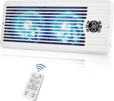 TMYICE Register Booster Fan for 4" x 12" Register Holes, Smart AC Vent Booster Fans Improves Heating & Cooling with Remote and Thermostat Control,10-Speed Quiet Vents Fan for Floor Ceiling