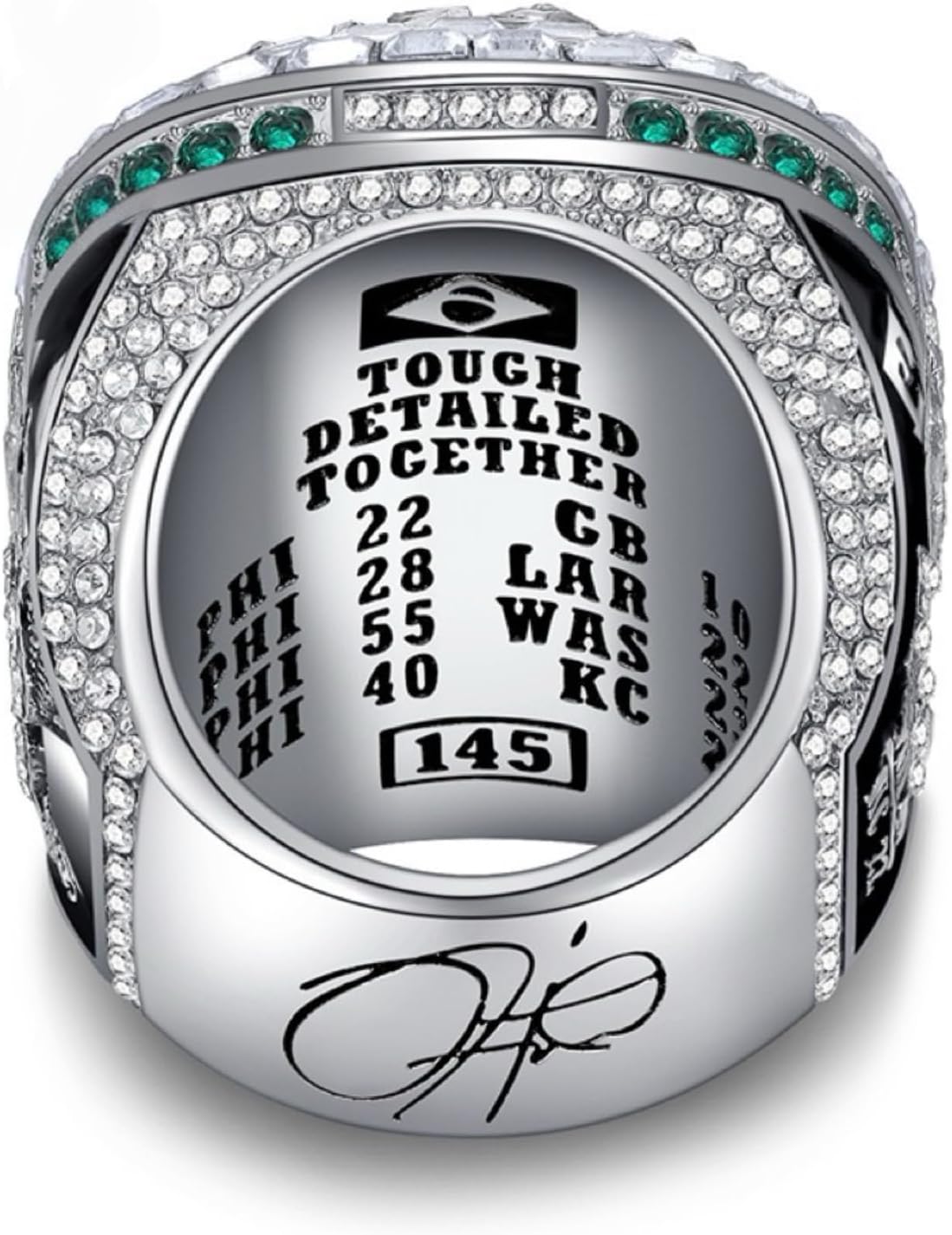 2025 Football No.1 Championship Ring Replica – Stylish, Durable, Perfect Collectible Gift for Men & Fathers, Comes with Wooden Box, Football