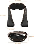 TRIDUCNA Neck Back Massager with Heat, Shiatsu Electric Deep Tissue with 3D Kneading Massage, 3 Intensity Levels, Muscle Pain Relief for Back,Neck,Shoulder,Legs, Gifts for Her/Him/Friend/Mom/Dad