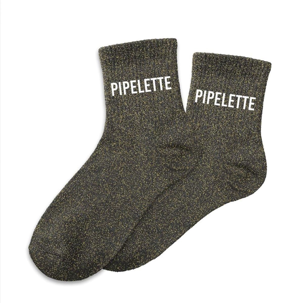 Chaussettes paillettes "​Pipelette" Noir brillante 36-​42