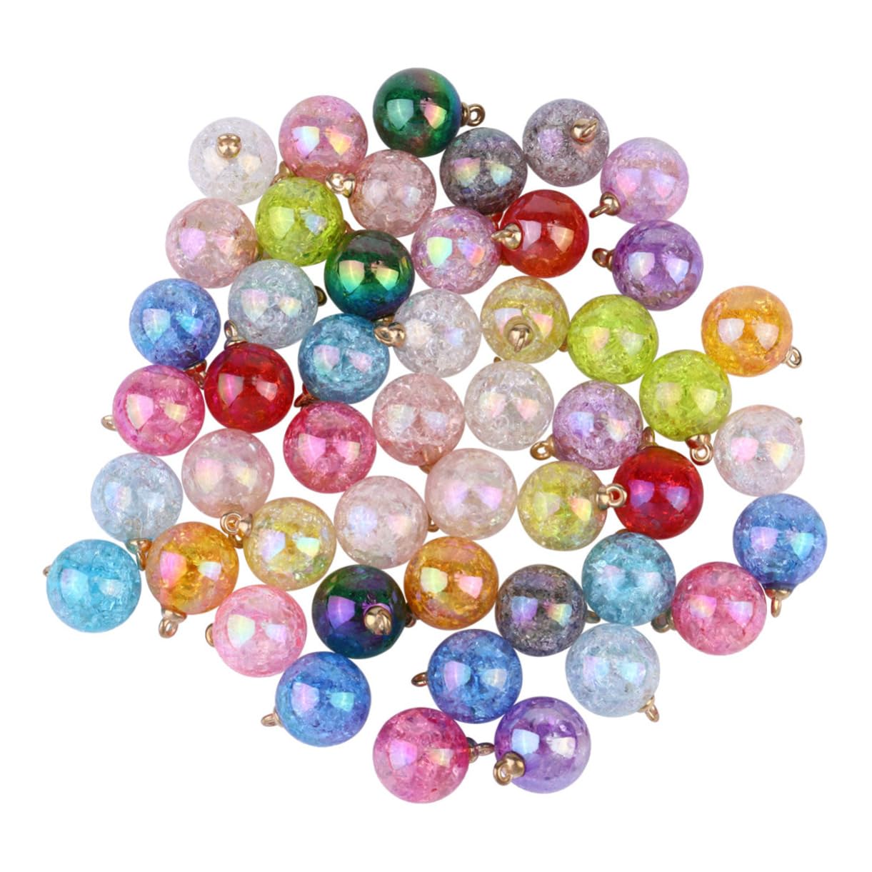 3 Series Colgante Colorido Crack Baldosas Pulseras De Cuentas Suministro De Joyas Brazalete Pulseiras Cuentas Acrílicas Colgante De Cuentas De Resina Colorful 50 Piezas*3