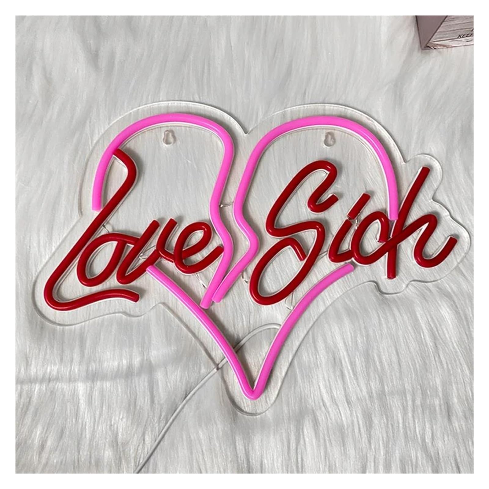Insegna luminosa al neon Love Sick per insegna al per neon LED luce dimmerabile per casa bar negozi decorazioni per feste alimentato tramite per USB