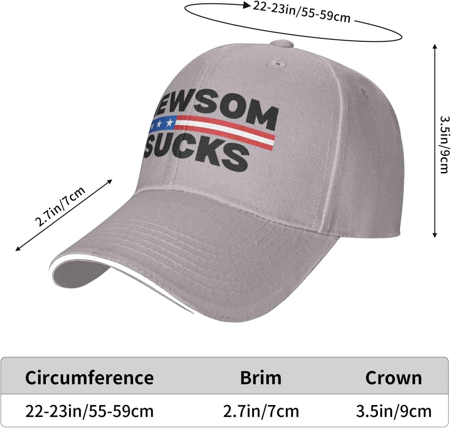 Fuck Newsom Hat Gavin Newsom Sucks Anti Newsom Baseball Cap Men