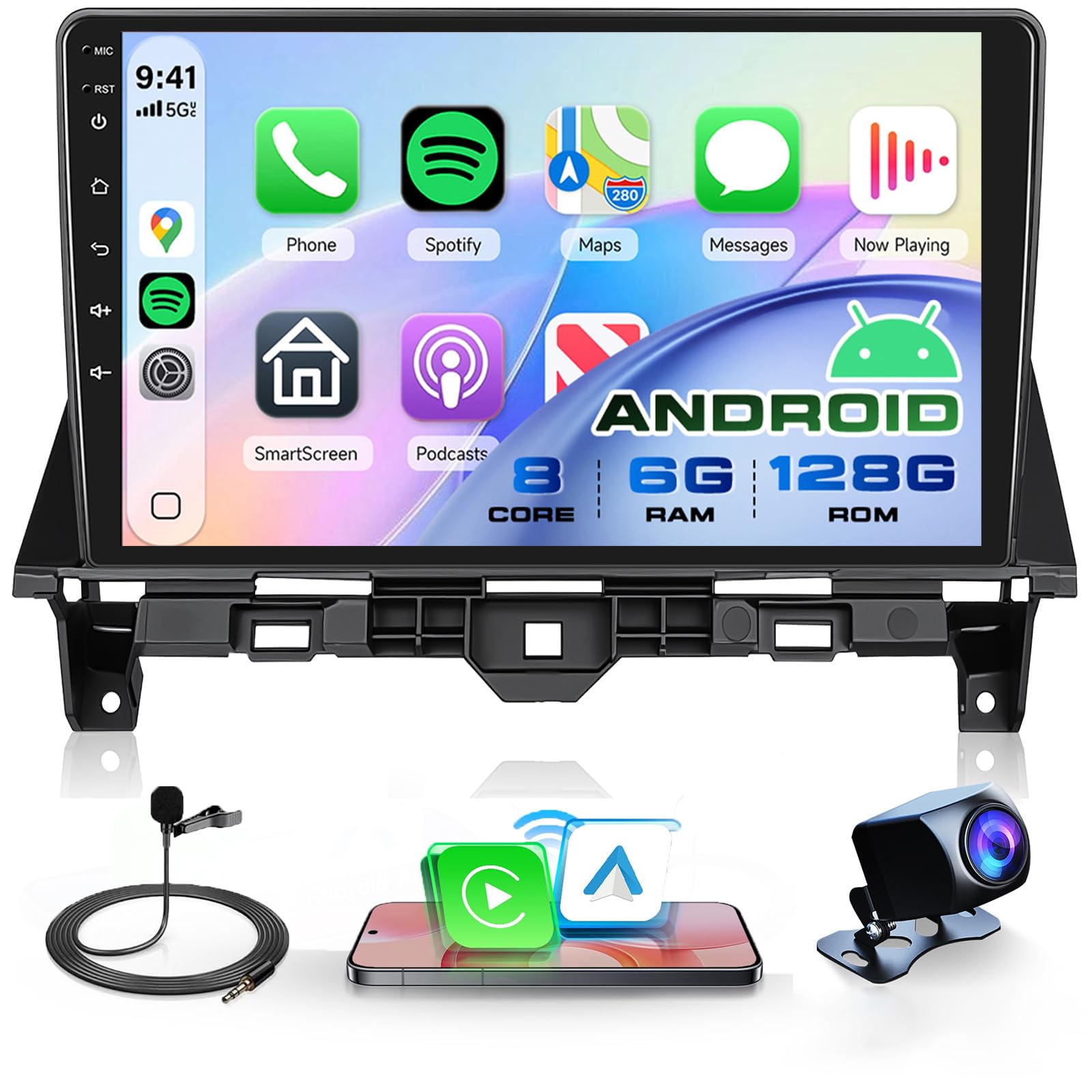 Amazon.com: Rimoody 8Core 6G+128G Android 15 Car Radio Wireless