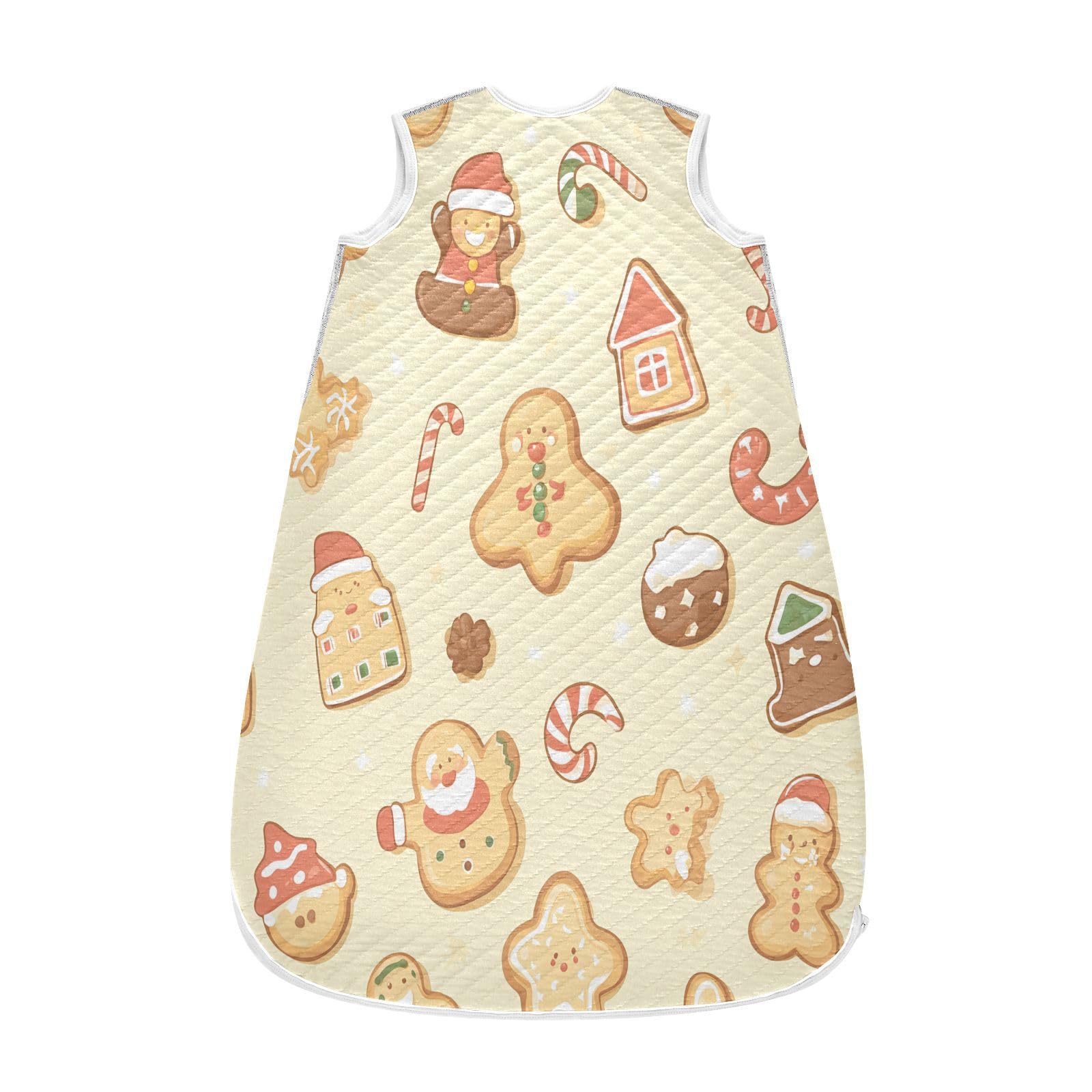Kigai Christmas Cookies Baby Sleep Sack Wearable Blanket Sleeping Bag 2-Way Zipper Soft Swaddle Transition Sack
