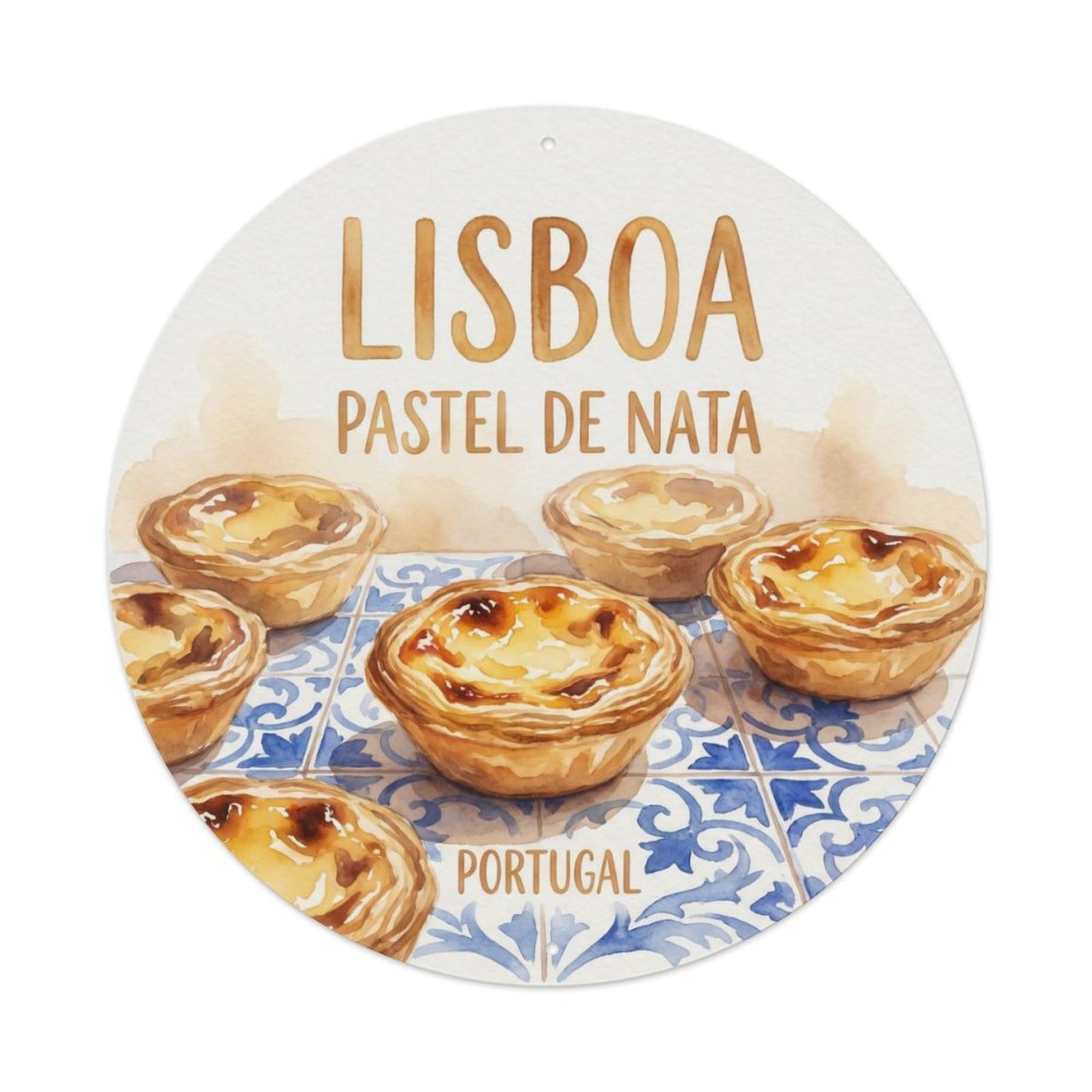 Olhnbad Style Portugal Lisboa Pasteis Belem Portuguese Heritage Metal Tin Sign