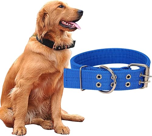 Love Dream - Collar militar ajustable de nailon táctico para perro, con anillo de metal en D y hebilla para perros grandes y extragrandes., L