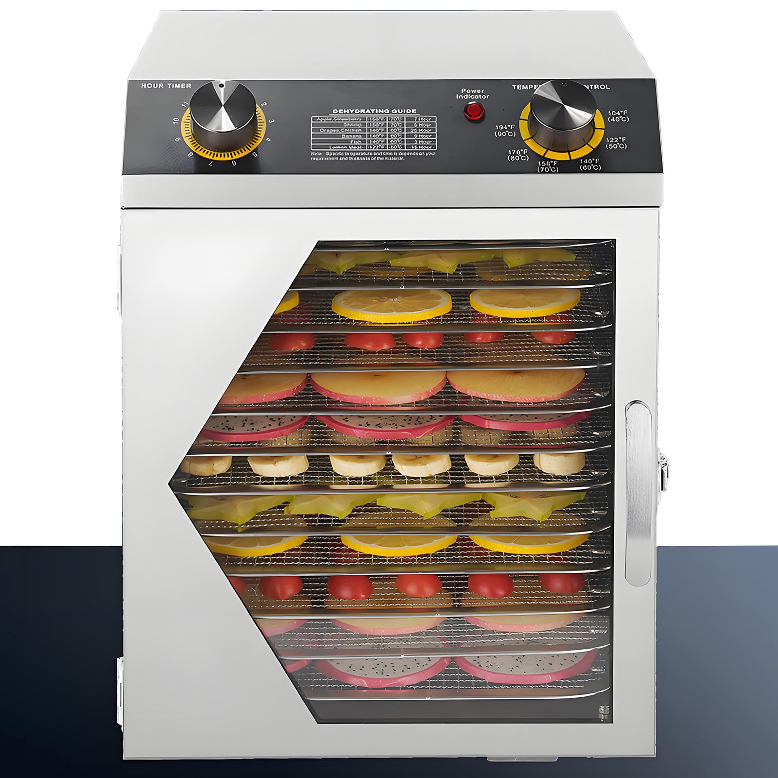 SHENGSHIYU Dried Meat Dehydrator,Dried Fruit Machine,0–12h Timer 12tiers