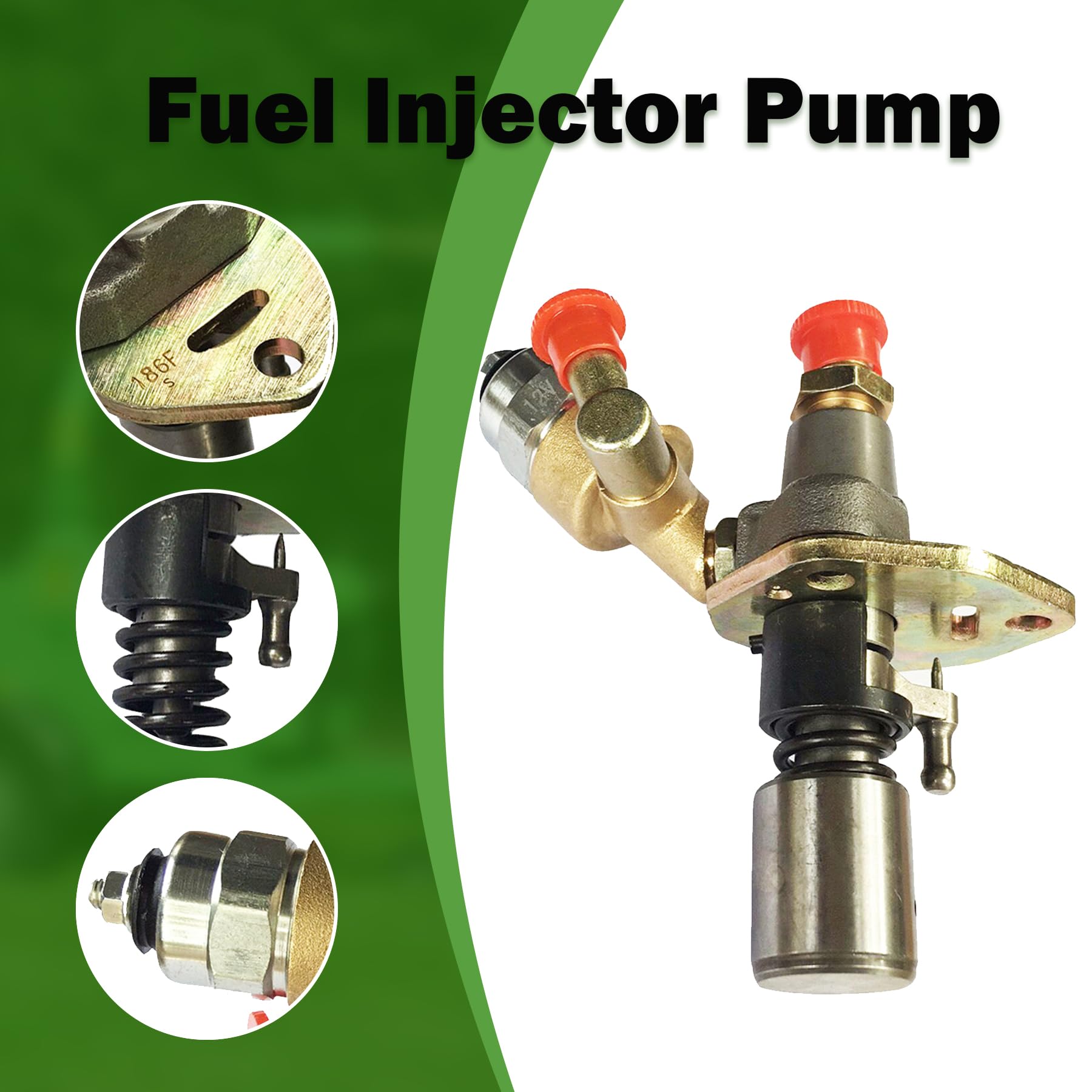 marddpair Pompe d'injecteur de carburant diesel 186 186F avec solénoïde de rechange pour générateur Yanmar L100 10HP