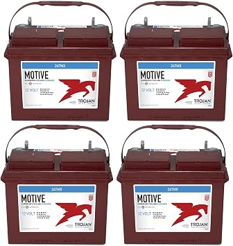 4pc Trojan Motive 24TMX with POD vent 12V 85Ah Group 24 Flooded Deep Cycle Battery