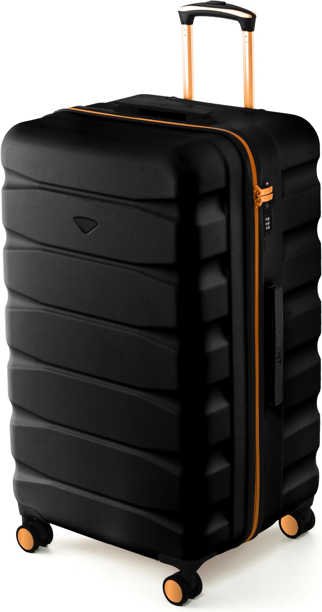 80cm Trunk Suitcase - Hard Shell ABS Checked Luggage for Long-Haul Travel with Large Capacity Interior, Spinner Wheels and TSA Lock - Approved for Most UK Airlines