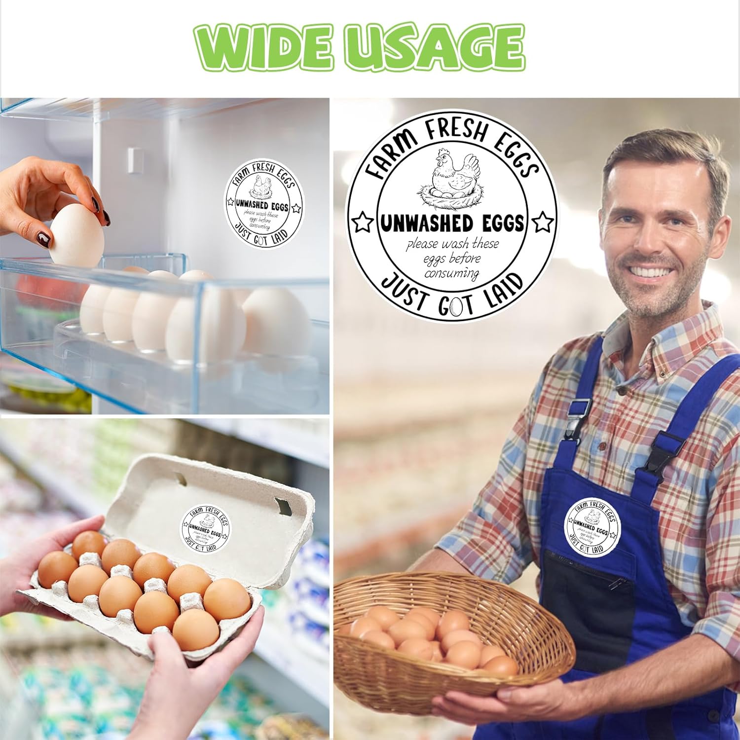 500PCS Farm Fresh Egg Carton Labels, 2 Inch Round Egg Carton Stickers, PET Self Adhesive Writable Farm Fresh Eggs Packaging Stickers for Chicken Quail Farmhouse Family(Style02) - Image 6