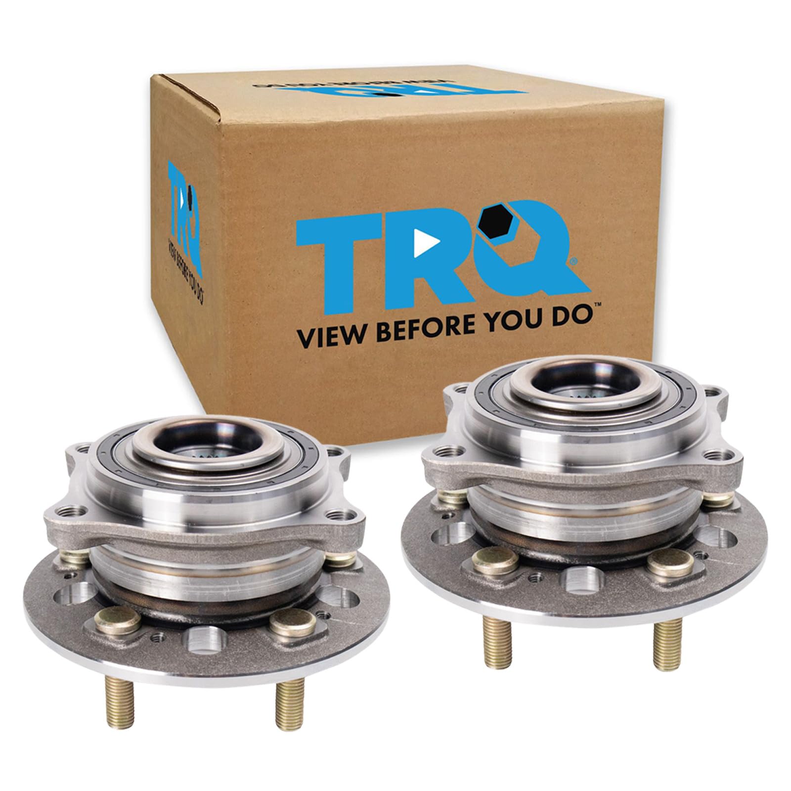 TRQ 2 Piece Front Wheel Bearing &amp; Hub Assembly Set