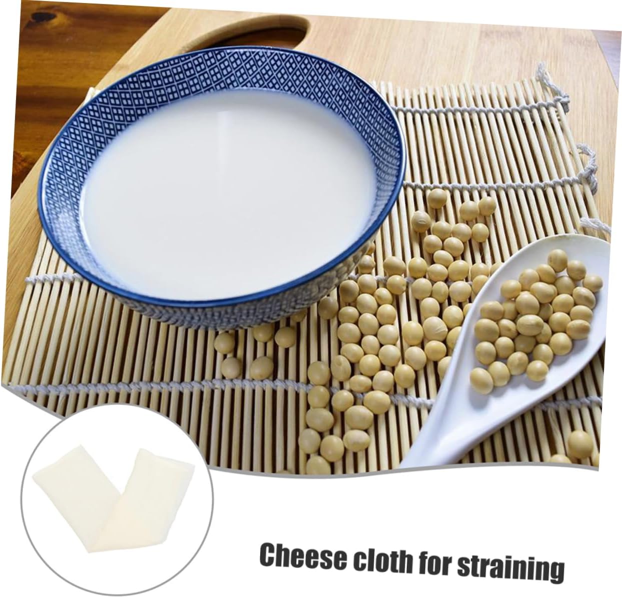 2pcs Reusable Cheese Cloth Cotton Yarn Strainer for Broth Tofu