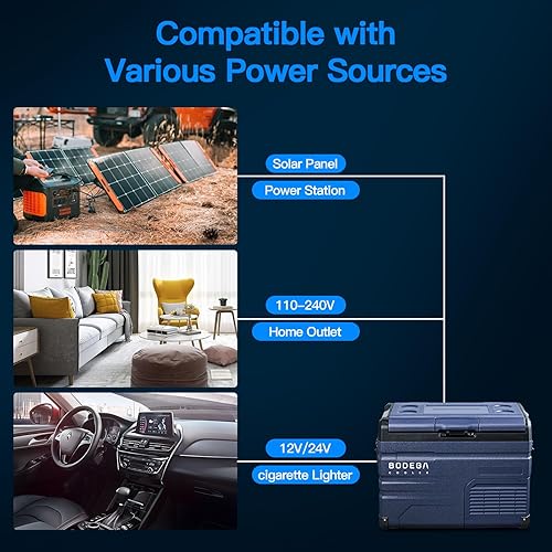 Miniatura 3 de BODEGA COOLER - Refrigerador de coche de 12 voltios, refrigerador de coche RV con control de aplicación de doble zona, congelador portátil, 40