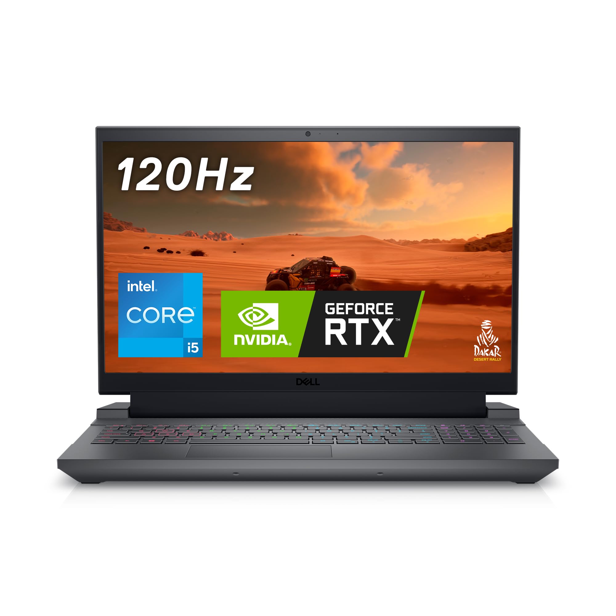 DELL G15 5530 Ordenador portátil Gaming 15.6" FHD 120Hz Display, Intel Core i5-13450HX, NVIDIA RTX 3050 6GB, 16GB RAM, 512GB SSD, Ubuntu Teclado retroiluminado QWERTY Español, Gris