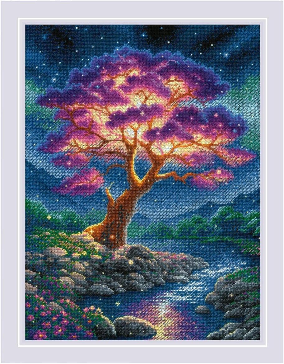RIOLIS - Mysterious Universe 2240, Cross Stitch Kits 11¾" x 15¾", Cross Stitch Kits for Beginners & Advanced, Crossstitching Kits Adult, Counted Stitching Kits, Embroidery Kit