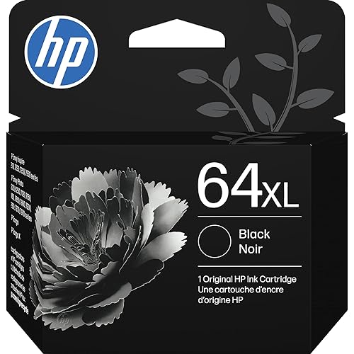 HP 64XL Black High-Yield Ink Cartridge | Works with Envy Inspire 7250e, 7950e; Envy Photo 6200, 7100, 7200, 7800, 7900; Tango Series | Eligible for Instant Ink | N9J92AN