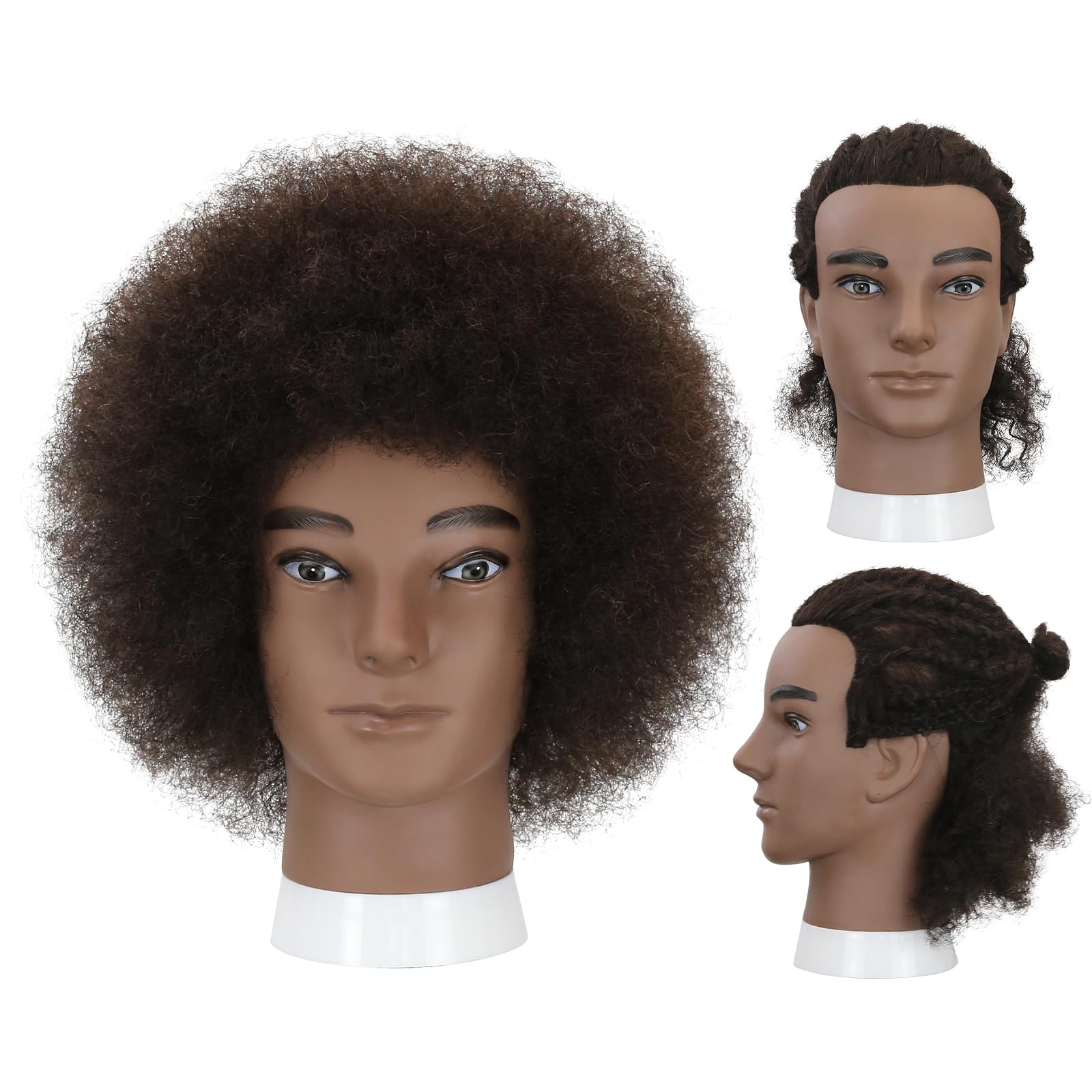 sirydtm Male Afro Kinky Curly Mannequin Head - training heads | Mubboo
