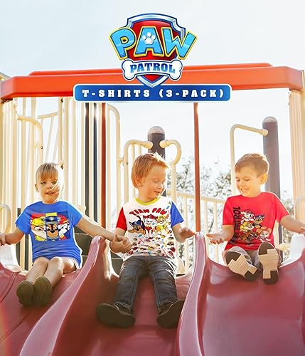 Miniatura 3 de Camiseta gráfica de Paw Patrol (conjuntos) Marshall Chase Rubble Rocky Skye Everest Zuma Outfit Tee para niños pequeños de cumpleaños a niños
