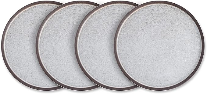 Stone Lain Vince Rustic Stoneware Dinner Plate Set, 4 Count,