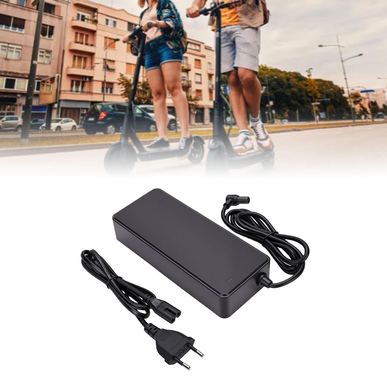 Reemplazo del Cargador de Scooter para Scooter Eléctrico Mi4 Ultra | con adaptador de corriente Plug and Play, protección contra cortocircuitos contra sobrecarga OVP OCP