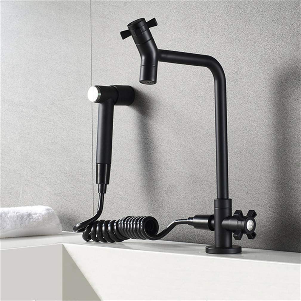 Robinet de bidet de toilette design noir pour hygiène intime WC