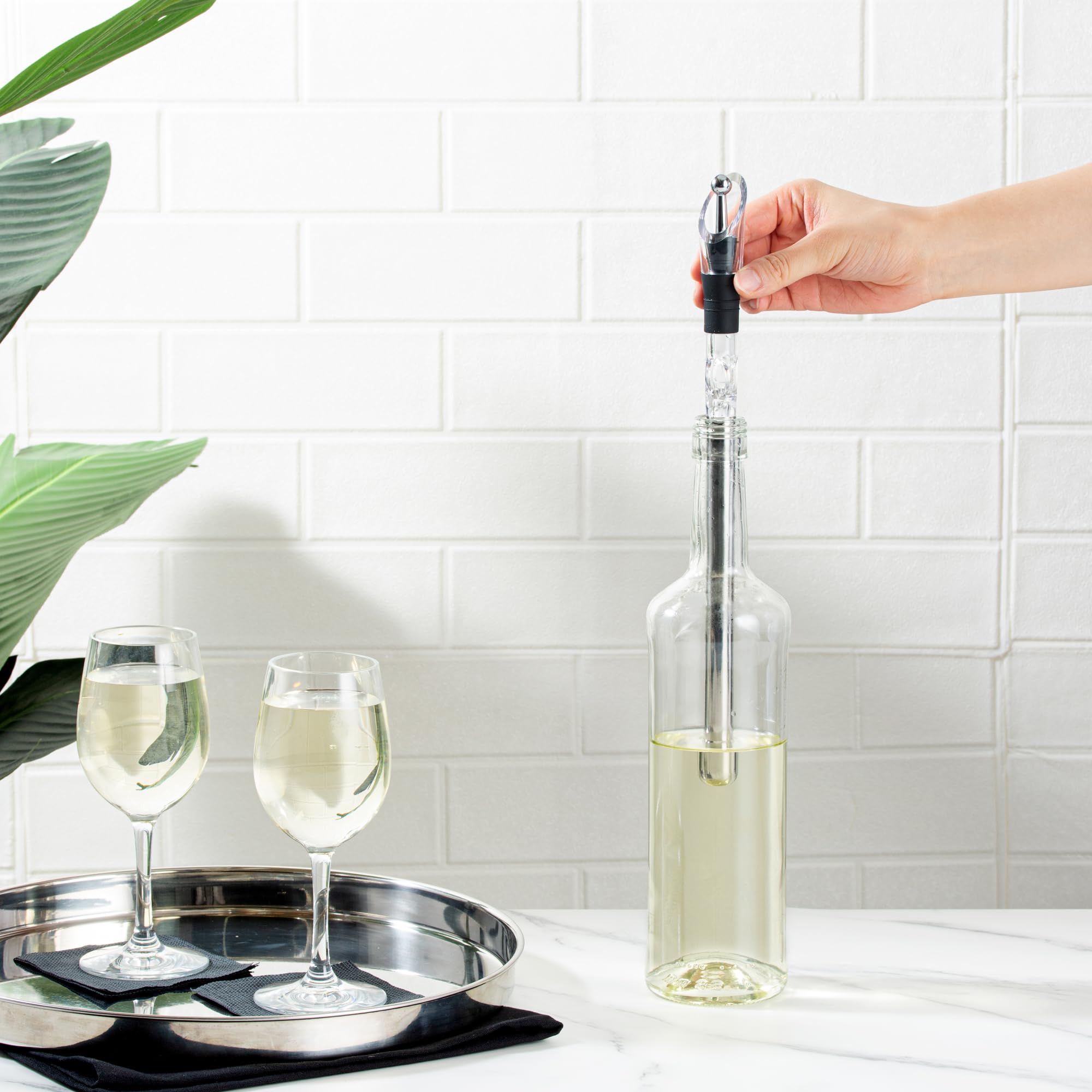 Stainless Steel Wine Chilling Rod - Aerator & Pourer -6