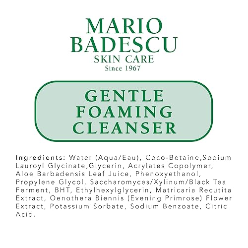 Vista 6 de Mario Badescu Limpiador facial espumoso suave, limpieza profunda e hidratante para el rostro