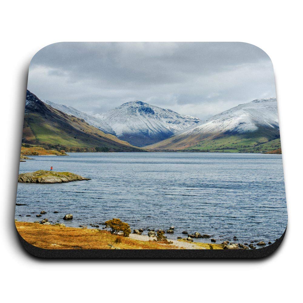 Destination Vinyl Ltd Multicolor 1 X Square Mdf Fridge Magnet - Scafell Pike From Wastwater Lake District 46281