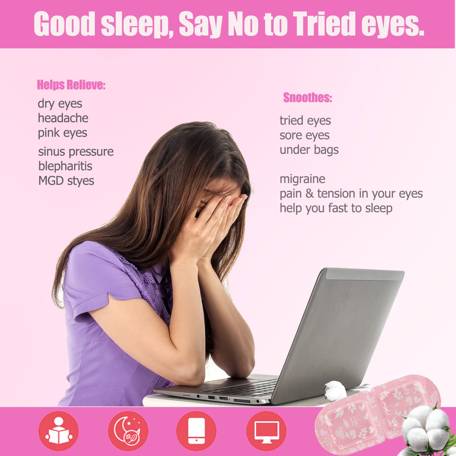 Buy 10 Packs Health Care Steam Sleep Eye Masks for Dry Eyes Puffy