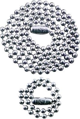 Stainless Steel Military Dog Tag Chain Sets, USA Made