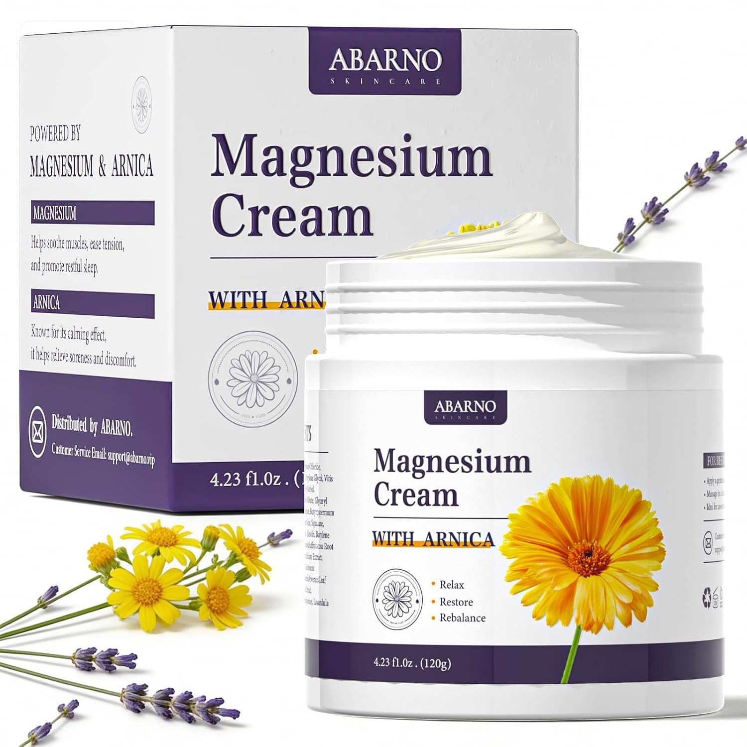 Magnesium Cream & Arnica Compound Blend for Muscle Relief