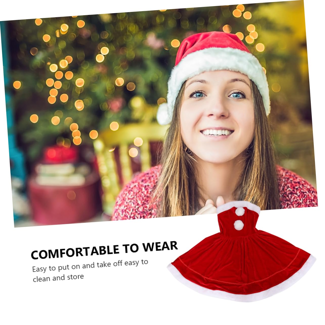 LIFKOME disfraz de navidad señora. traje de papá noel señoras santa vestido disfraces navideños christmas dress adorable vestido de belleza de alce traje de cosplay de navidad