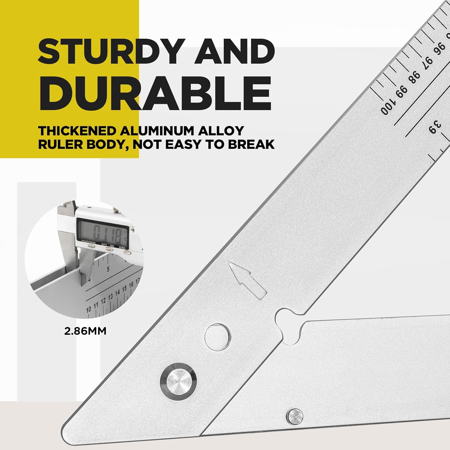 Relaxweex 48 Inch Folding Triangle Ruler Aluminum Framing Square for Carpenter Tools Construction Framing Tool Woodworking Foldable Frame Measurement Angle Ruler