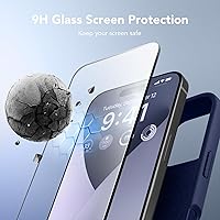 Vista 487 de GONEZ Funda de silicona para iPhone 15 Pro Max, compatible con Magsafe, protector de cámara + protector de pantalla, forro de microfibra suave Negro