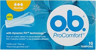 o.b. - ProComfort, Tamponi con facile inserimento e protezione affidabile, 16 pezzi -...
