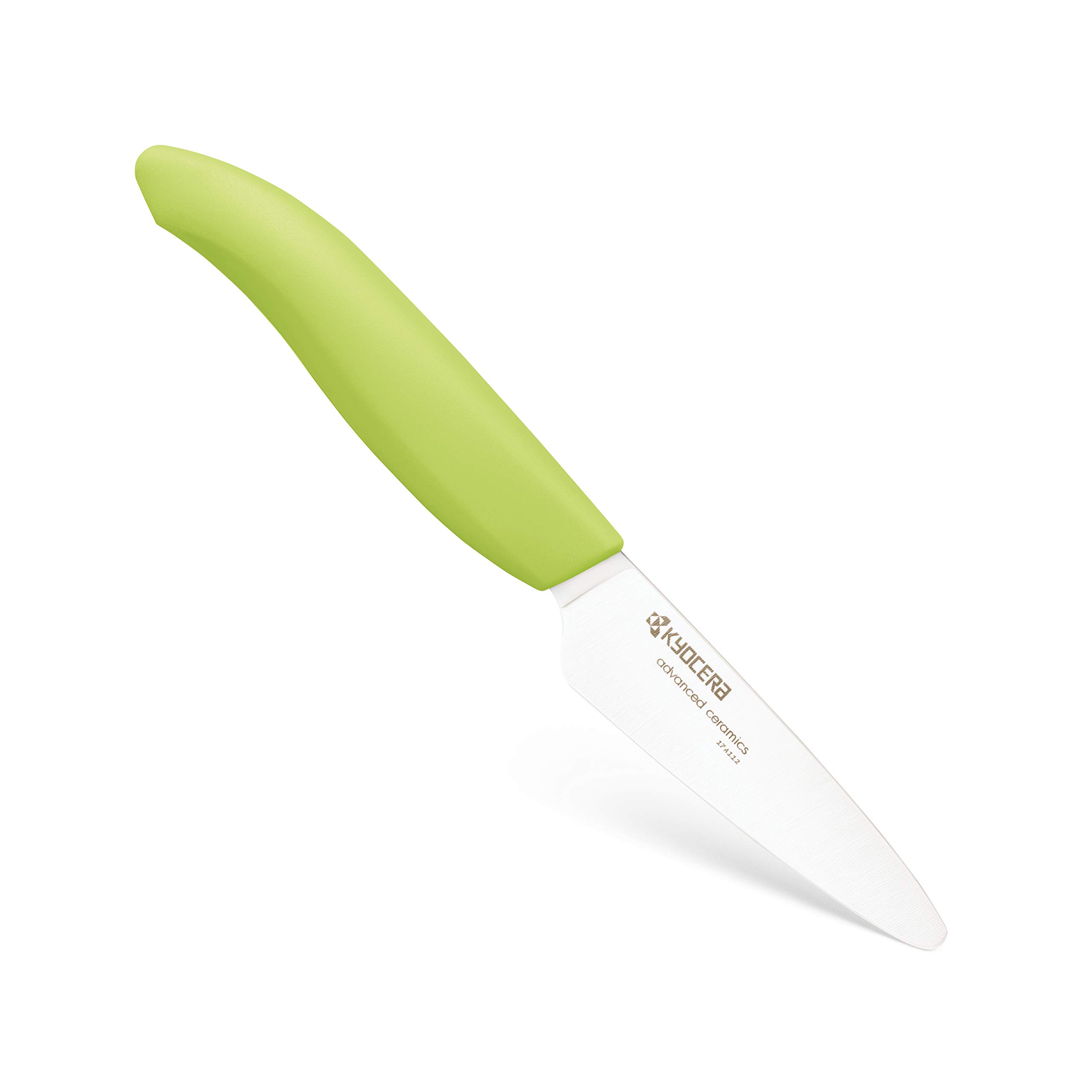 Kyocera Revolution 3-inch Paring Ceramic Knife, Green Handle, White Blade
