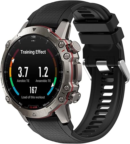 Miniatura 7 de FitTurn Paquete de 2 correas compatibles con Amazfit Falcon, 0.866 pulgadas (0.866 in) de silicona suave de fácil ajuste, correa de repuesto para