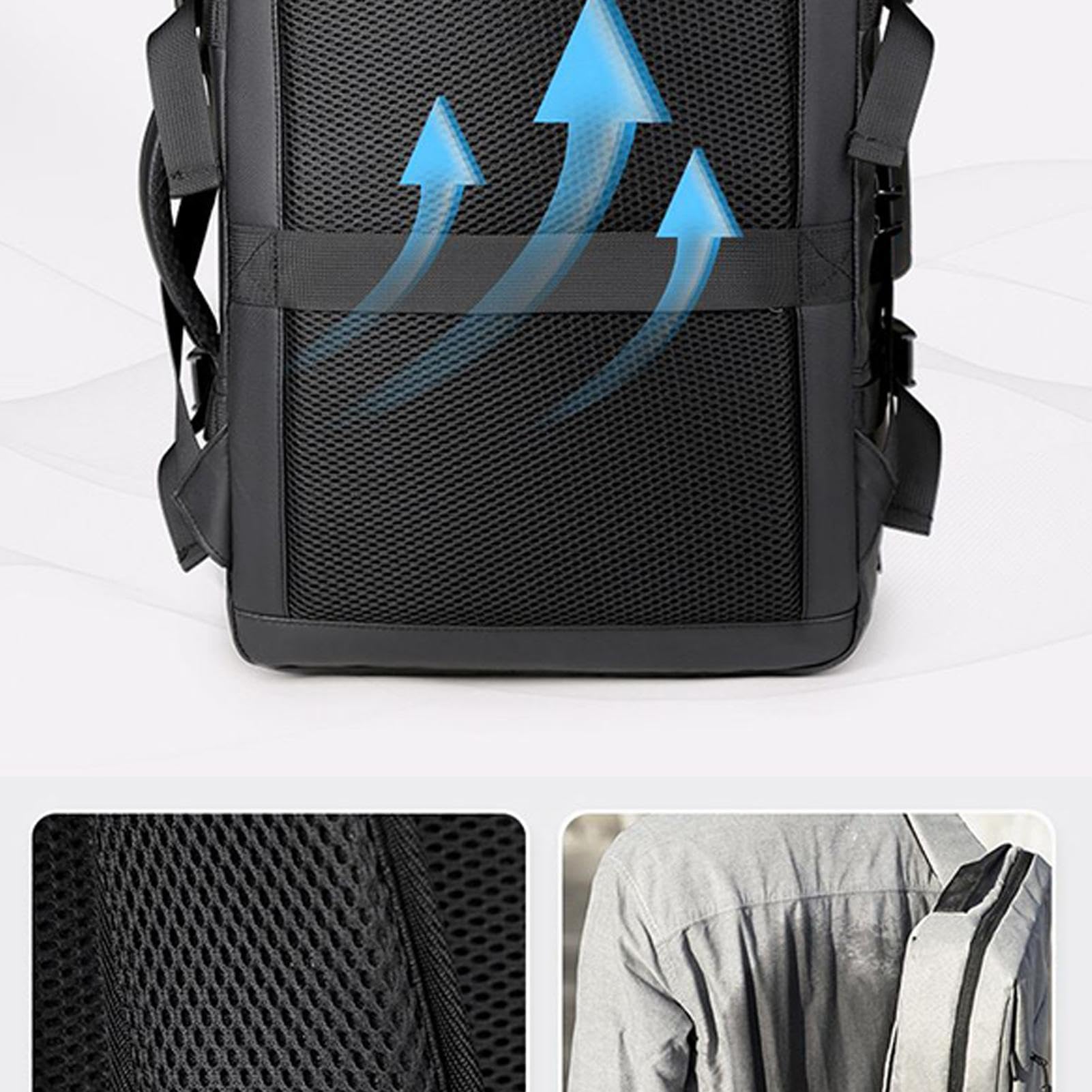 Aspirapolvere Zaino Personale Spallaccio con Separazione Bagnato/Asciutto | Backpack per computer per Studenti Uomo Donna Viaggio Palestra Sport Attività All'aperto