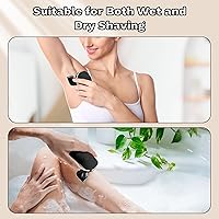 Vista 5 de Maquinillas de afeitar eléctricas para mujer, afeitadora eléctrica 7D para mujer, afeitadoras 5 en 1, recortadora de bikini húmeda/seca, afeitadora