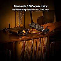 Vista 4 de Fosi Audio MC101 Amplificador Estéreo Bluetooth Componente de Audio para el Hogar Mini Amp con Medidor VU 2 Canales Receptor HiFi para Altavoces