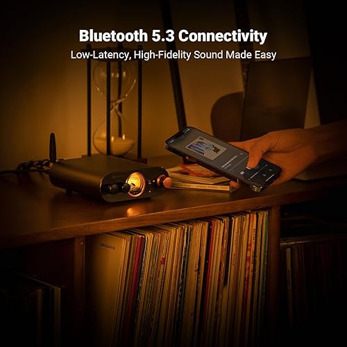 Miniatura 5 de Fosi Audio MC101 Amplificador estéreo Bluetooth Componente de audio para el hogar Mini amplificador con medidor VU receptor de alta fidelidad de 2