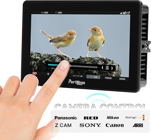 Vista 2 de Portkeys BM5IV WR Monitor de campo de control de cámara 5.5 "2000nit Monitor de control inalámbrico de doble pantalla para Sony Canon RED ARRI ZCAM