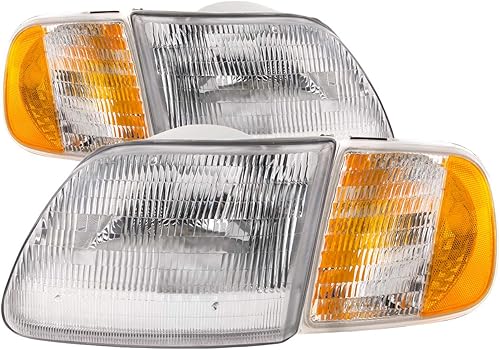 HEADLIGHTSDEPOT Compatible con faros Ford F-150/Ford F Super Duty/Ford Expedition/Ford F-150 Heritage