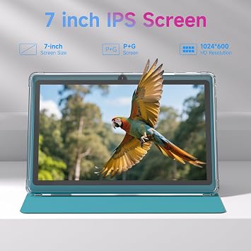 HOTTABLET Tablet 7Inch Android 14.0 with Protective Case, 8GB(3+5GB Expand) RAM+ 32GB ROM, IPS Screen, Dual Camera, Bluetooth 5.0 WiFi Tab (Navy)
