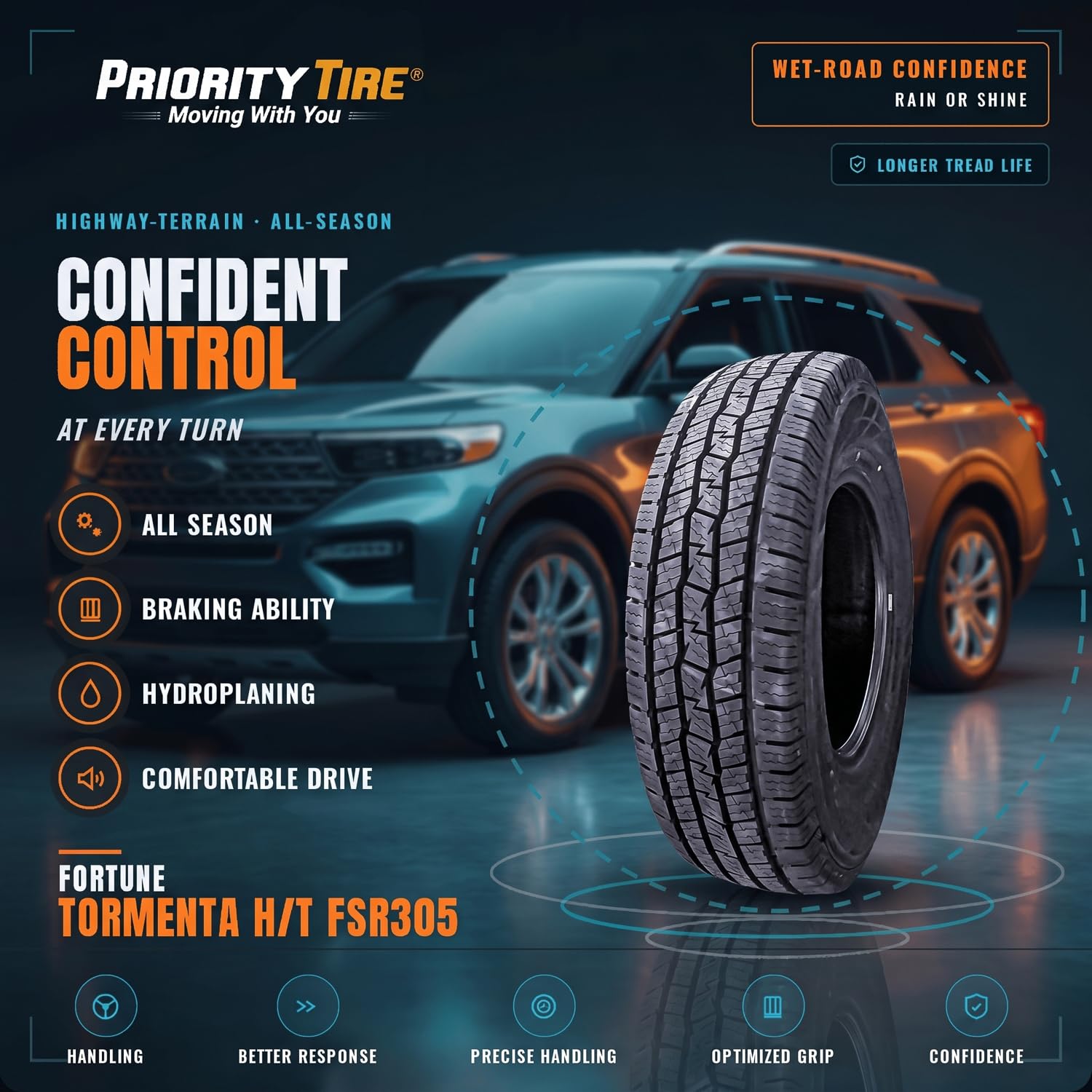 Amazon.com: Fortune Tormenta H/T FSR305 275/55R20 113H BSW