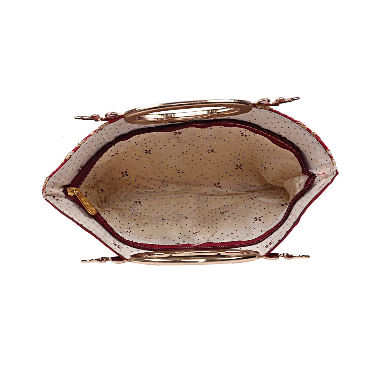 Kuber Industries Silk Clutch Ladies Handbag (Maroon) -CTKTC8792 - Image 5 thumbnail